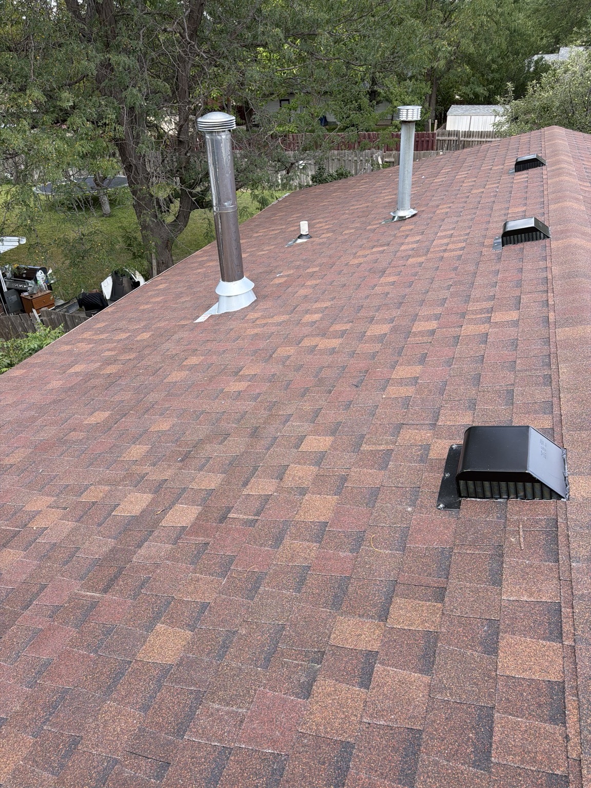 Completed roofing project